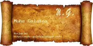 Muhr Galatea névjegykártya